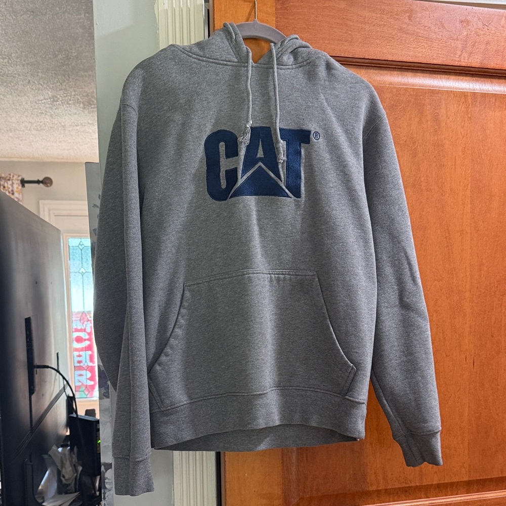 CAT Men's Gray Hoodie Sweater